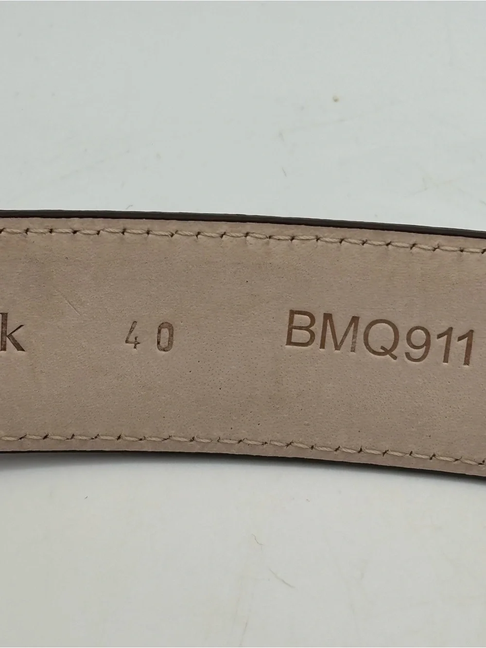 New Paul Fredrick Embossed Leather Men’s Belt BMQ911 Made In Italy Size 40 Brown